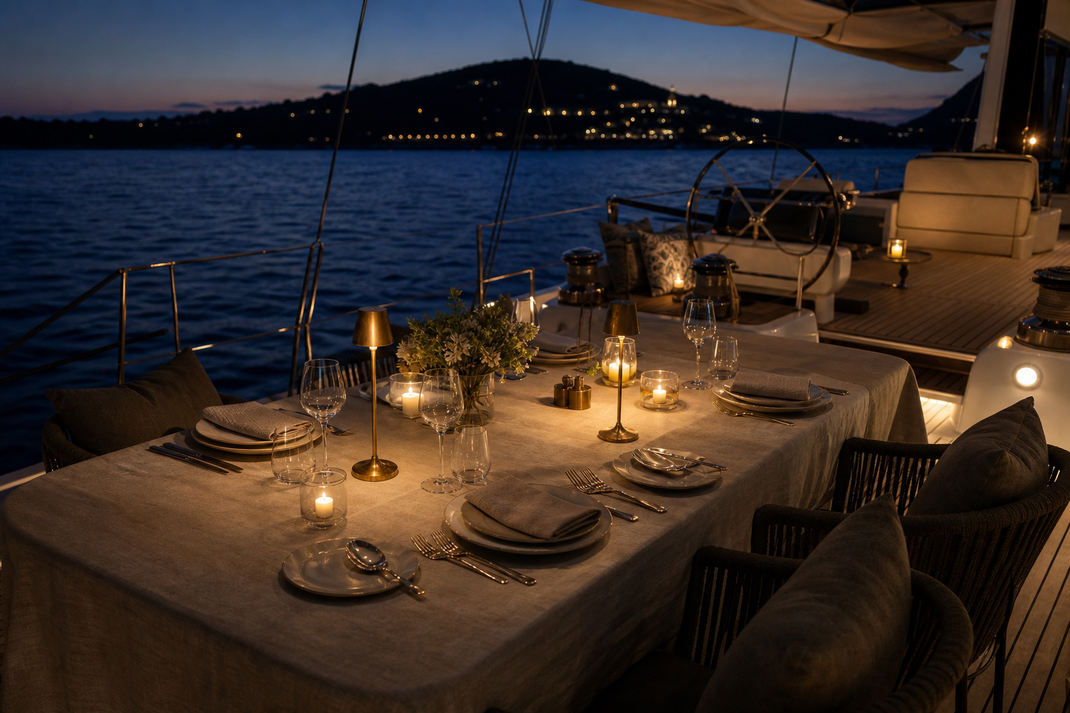 Dinner at sea